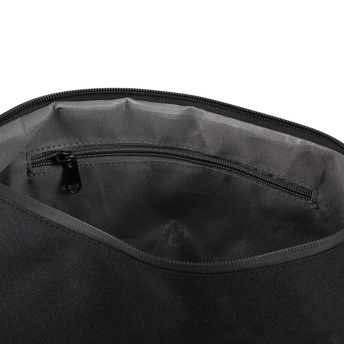 Eco Chic Eco Chic Recycled Canvas Crescent Bag - Black