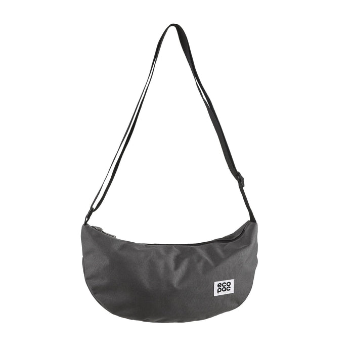 Eco Chic Eco Chic Recycled Canvas Crescent Bag - Carbon