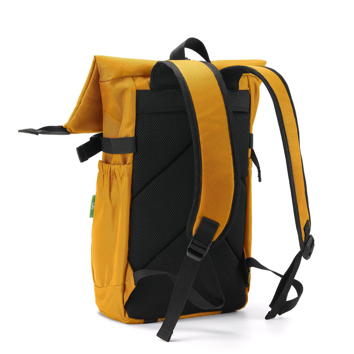Eco Chic Retail Ltd Eco Chic Recycled Canvas Rollup Backpack - Sunflower