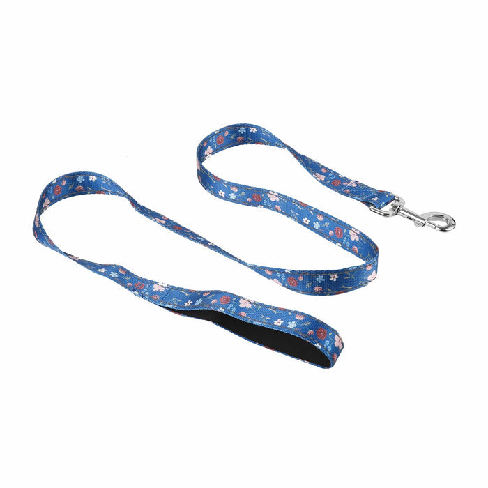 Eco Chic Small Eco Chic Recycled Dog Lead - Floral Navy