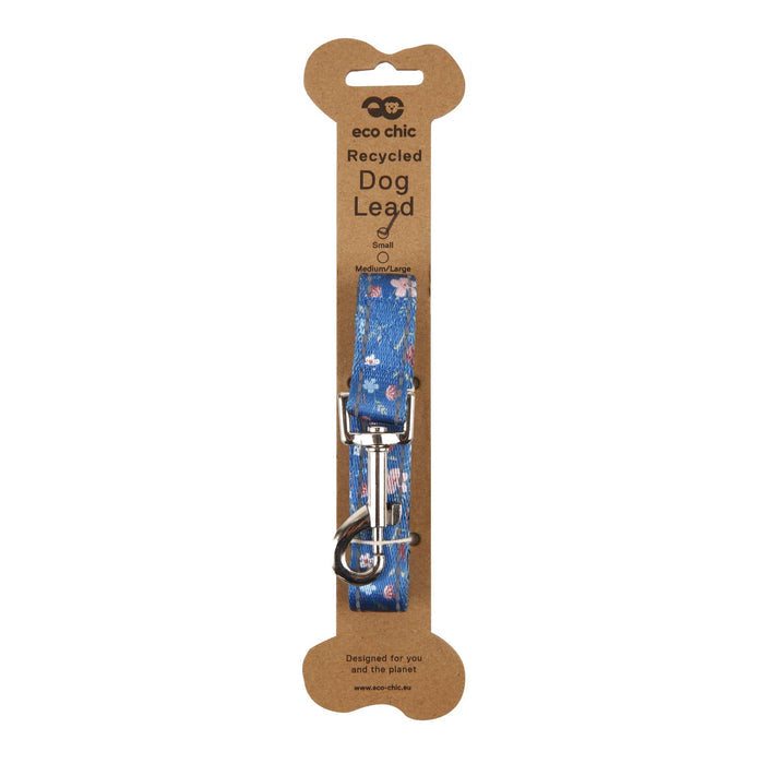 Eco Chic Eco Chic Recycled Dog Lead - Floral Navy