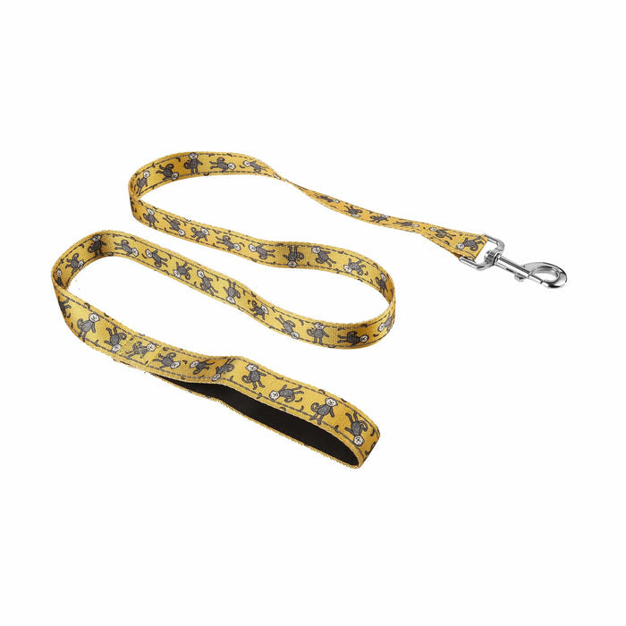 Eco Chic Small Eco Chic Recycled Dog Lead - Monkeys Mustard