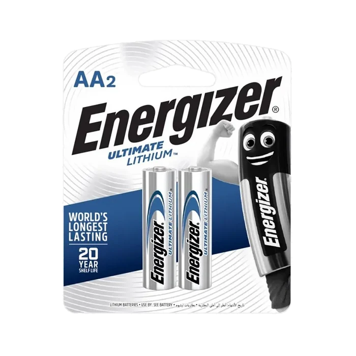 Energizer XL91BP2 1.5v Lithium AA Battery Card 2