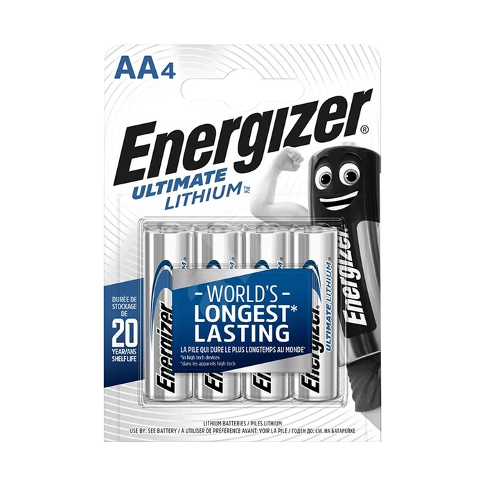Energizer XL91BP4 1.5v Lithium AA Battery Card 4