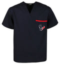 Fabrique Innovations NFL Unisex Houston Texas Team Color Scrub Top