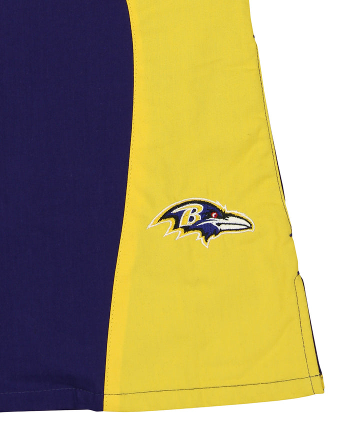 Fabrique Innovations NFL Women's Baltimore Ravens Wrap Scrub Top