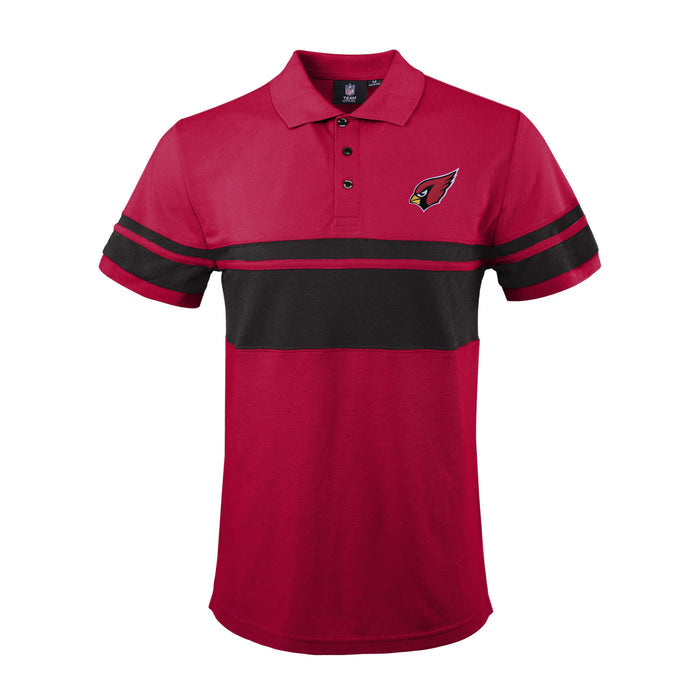FOCO Men's NFL Arizona Cardinals Stripe Polo Shirt