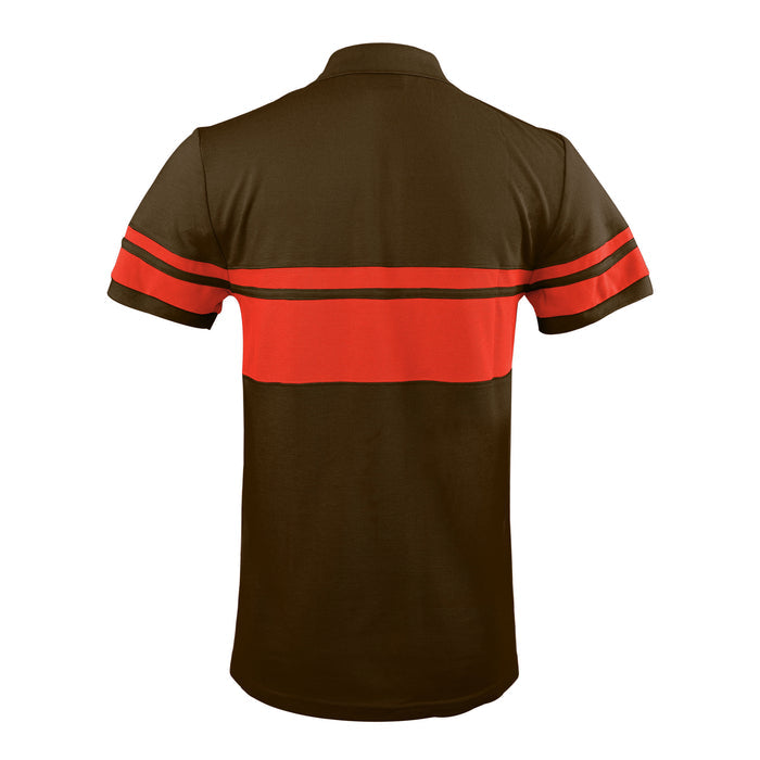 FOCO Men's NFL Cleveland Browns Stripe Polo Shirt