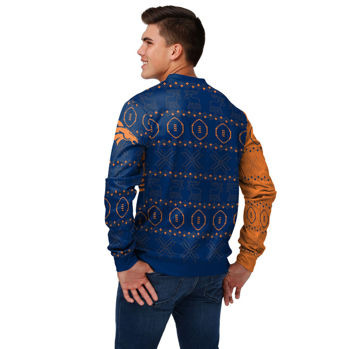 FOCO Men's NFL Denver Broncos Ugly Printed Sweater