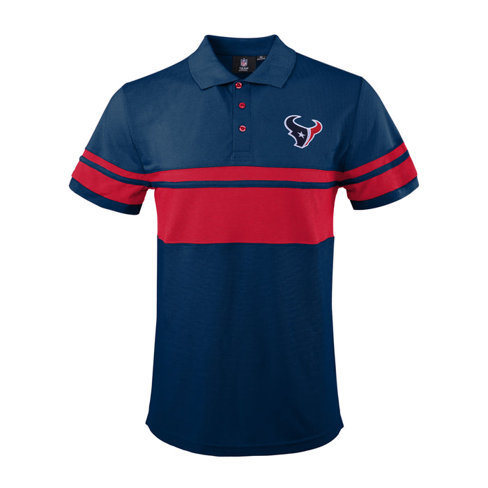 FOCO Men's NFL Houston Texans Stripe Polo Shirt