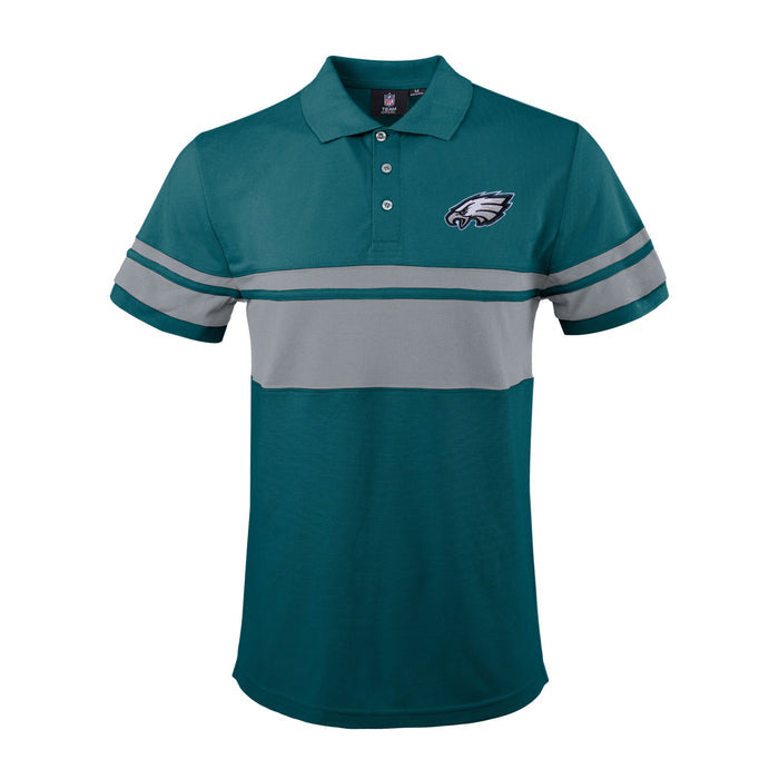 FOCO Men's NFL Philadelphia Eagles Stripe Polo Shirt