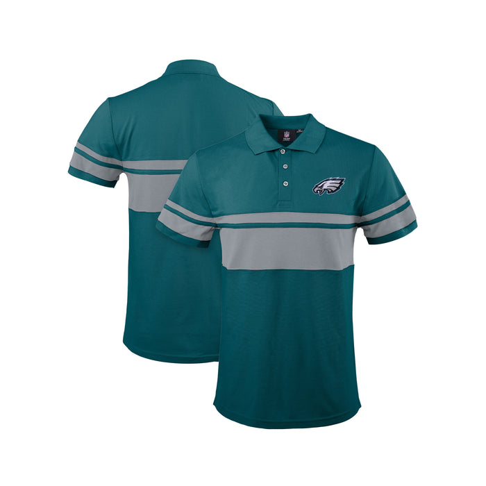 FOCO Men's NFL Philadelphia Eagles Stripe Polo Shirt