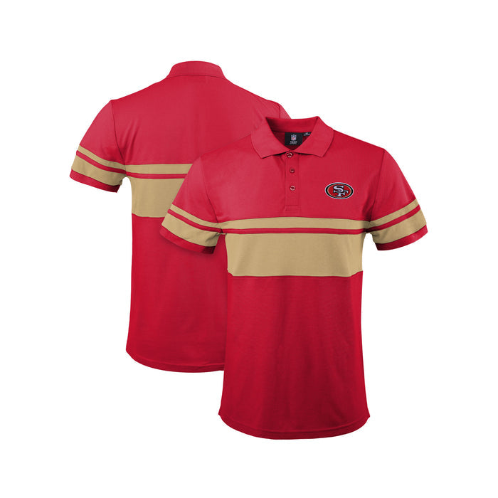 FOCO Men's NFL San Francisco 49ers Stripe Polo Shirt