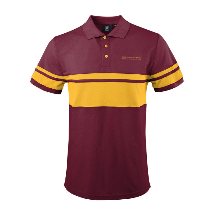 FOCO Men's NFL Washington Football Team Stripe Polo Shirt