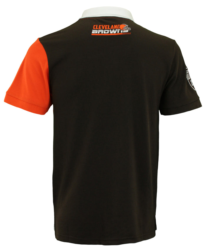 FOCO NFL Men's Cleveland Browns Rugby Polo Shirt