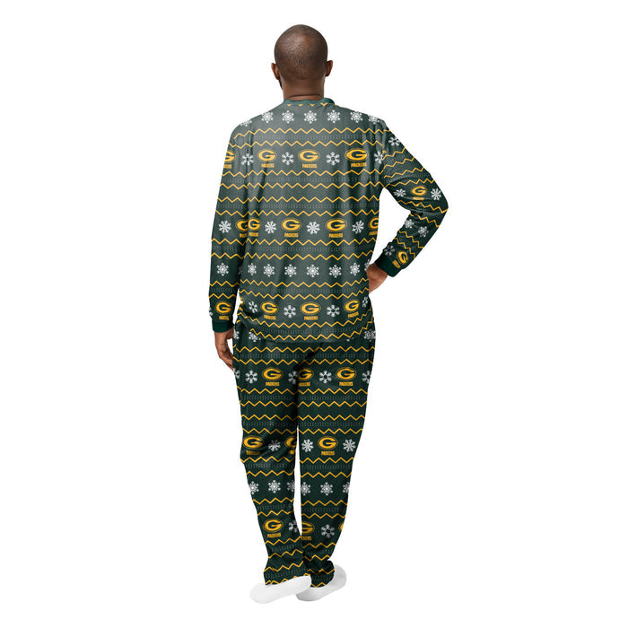 FOCO NFL Men's Green Bay Packers Primary Team Logo 2 Piece Ugly Pajama Set