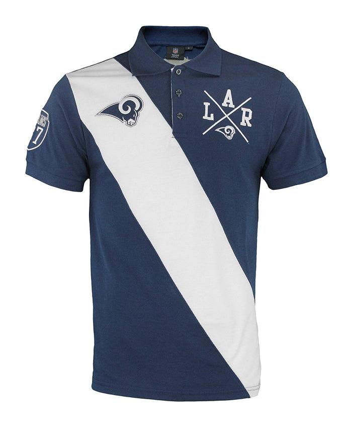 FOCO NFL Men's Los Angeles Rams Rugby Polo Shirt