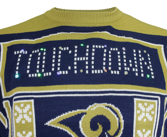Forever Collectibles NFL Men's Los Angeles Rams Ugly Light Up Sweater