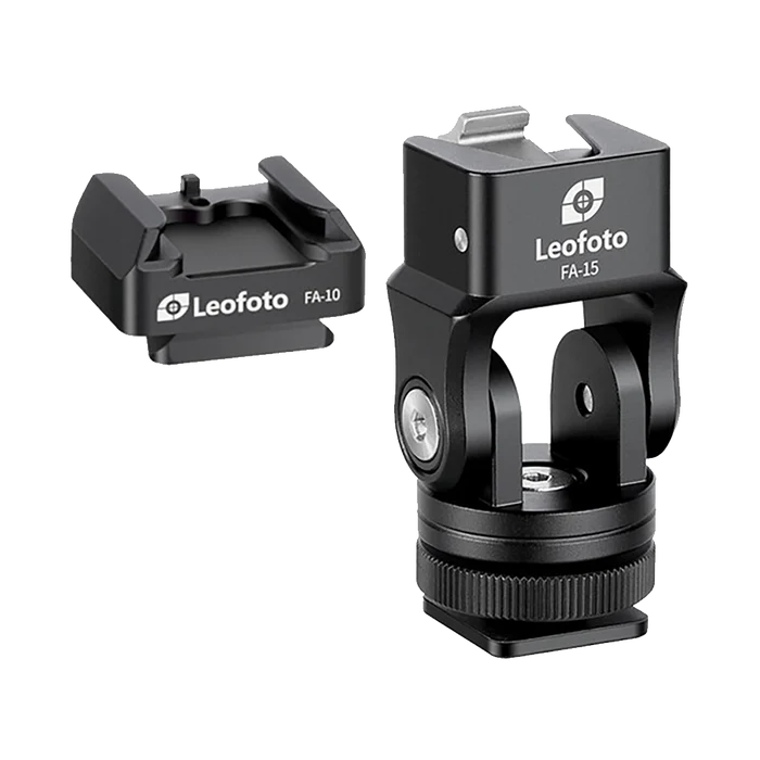 Leofoto FA-15+FA-10 Cold Shoe and Hot Shoe Adapter