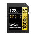 Lexar 128GB Professional 1800x UHS-II SDXC Memory Card (GOLD Series)