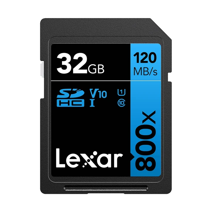 Lexar 32GB High-Performance 800x UHS-I SDHC Memory Card (BLUE Series)