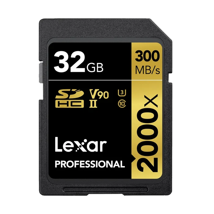 Lexar 32GB Professional 2000x 300MB/s SDHC UHS-II Memory Card