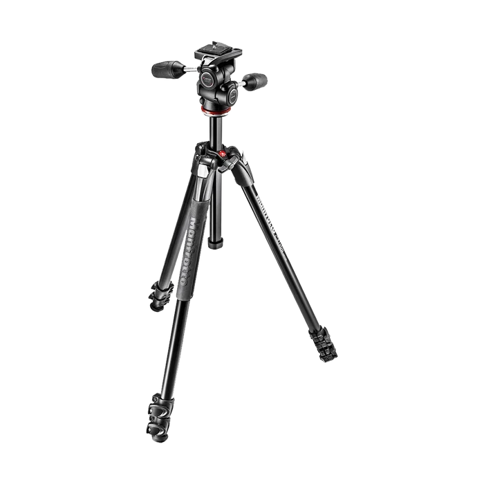 Manfrotto MK290XTA3-3W 290 Xtra Aluminium 3-Section Tripod with 3-Way Head