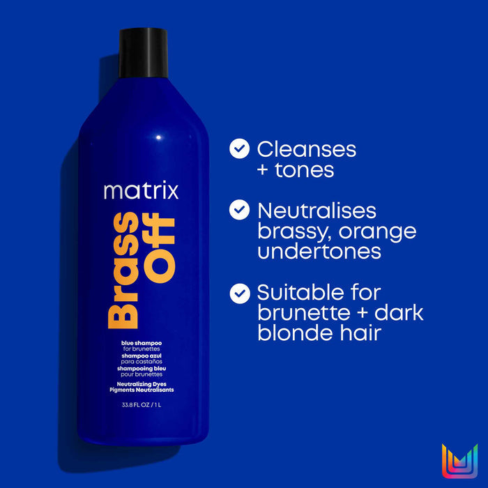 Matrix Total Results Brass Off Shampoo for Lightened Brunette Hair 1000ml - Additional 2
