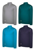 Adidas Mens Contrast Textured Half Zip Pullover Sweatshirt
