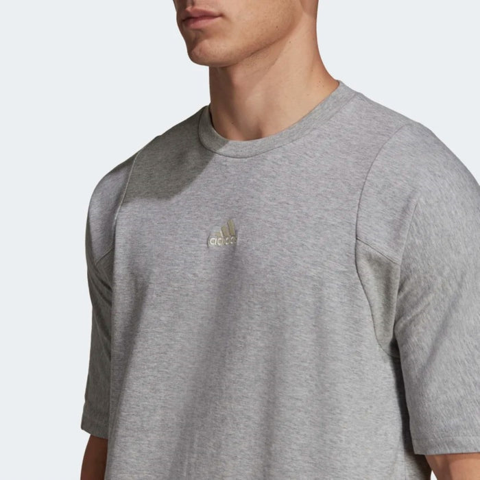 adidas Men's Studio Lounge Tee, Medium Grey Heather