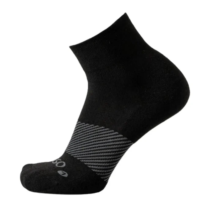 black wicked comfort merino wool performance sock 1/4 crew length | OS1st