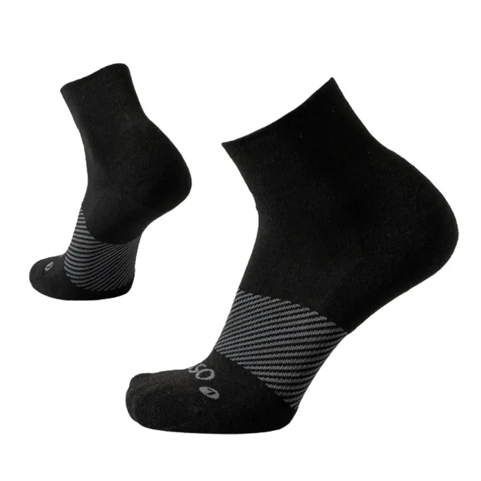 black wicked comfort merino wool performance sock 1/4 crew length | OS1st