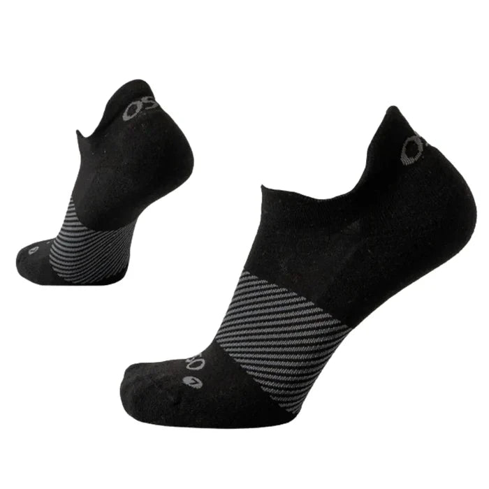 black wicked comfort merino wool performance sock no show length | OS1st