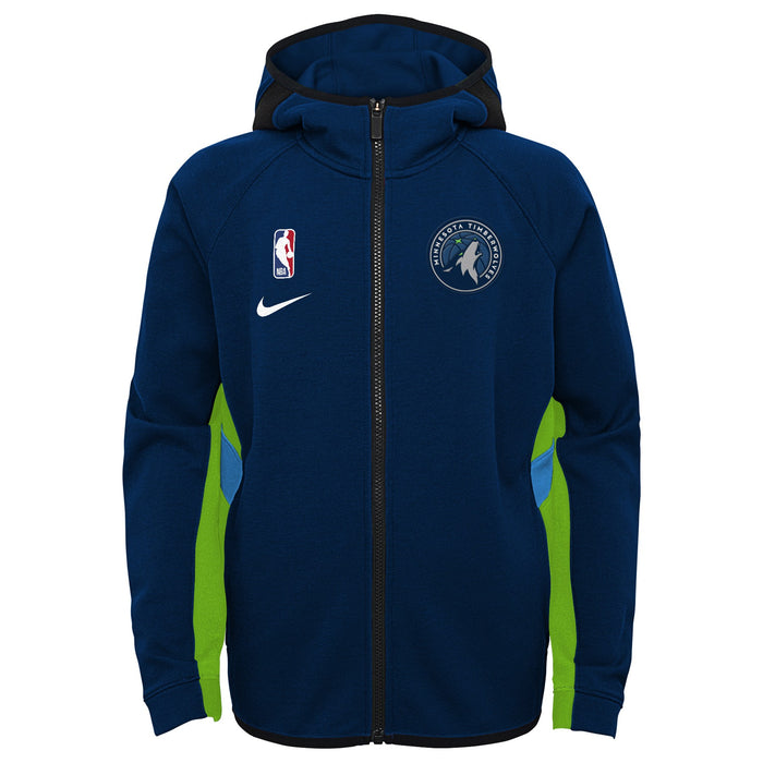 Nike NBA Youth Boys Minnesota Timberwolves Thermaflex Travel Showtime Zip Up Hoodie