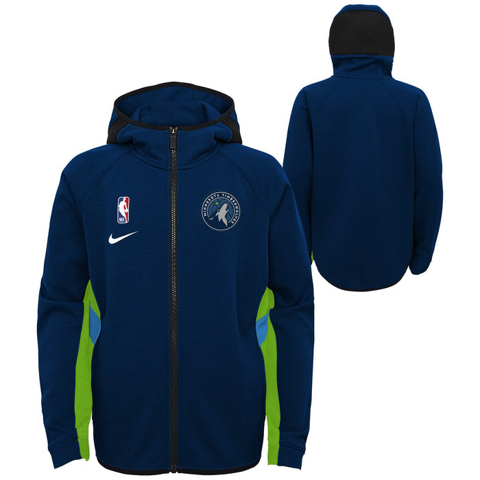 Nike NBA Youth Boys Minnesota Timberwolves Thermaflex Travel Showtime Zip Up Hoodie