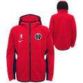 Nike NBA Youth Boys Washington Wizards Thermaflex Travel Showtime Zip Up Hoodie