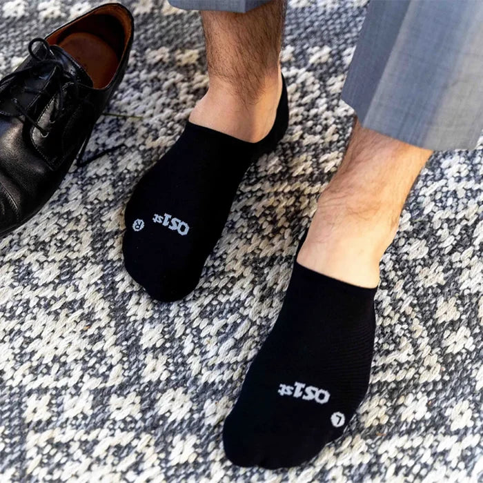 Person wearing black nekkid comfort socks | no show, no slip | OS1st