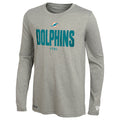 New Era NFL Men's Miami Dolphins Dri-Tek Heathered Grey Long Sleeve Tee