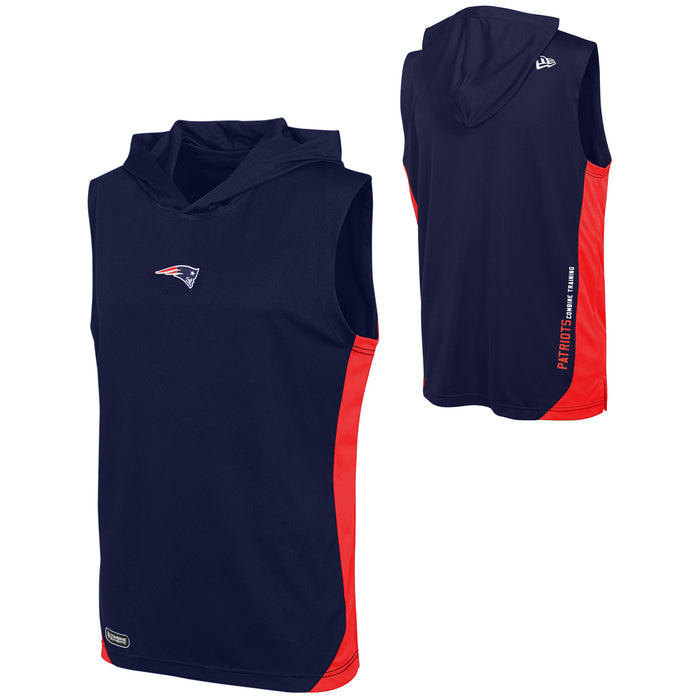 New Era NFL Men's New England Patriots Champions Flair Hooded Muscle T-Shirt, Blue
