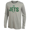 New Era NFL Men's New York Jets Dri-Tek Heathered Grey Long Sleeve Tee