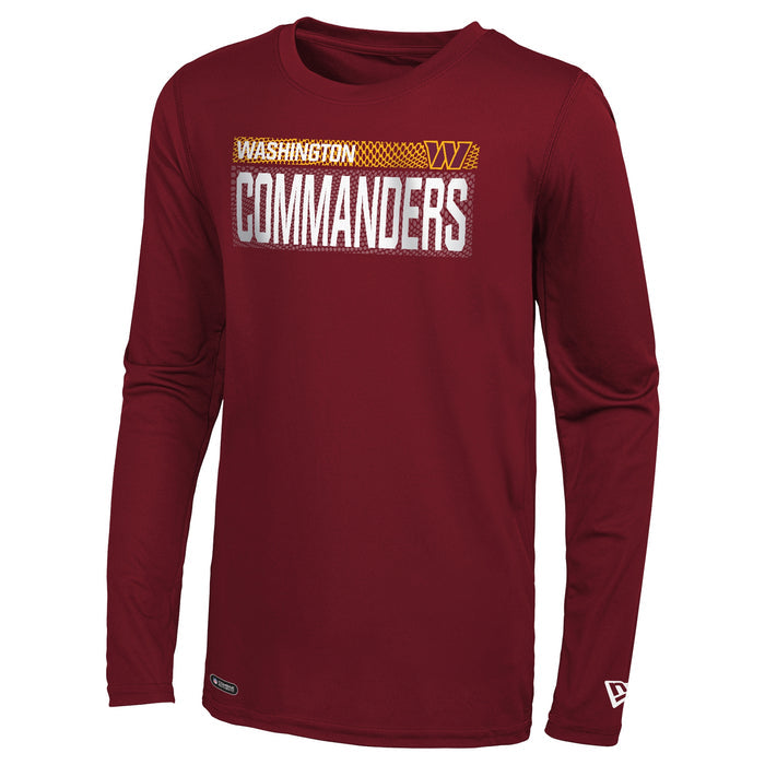 New Era NFL Men's Washington Commanders Blitz Long Sleeve Performance Tee