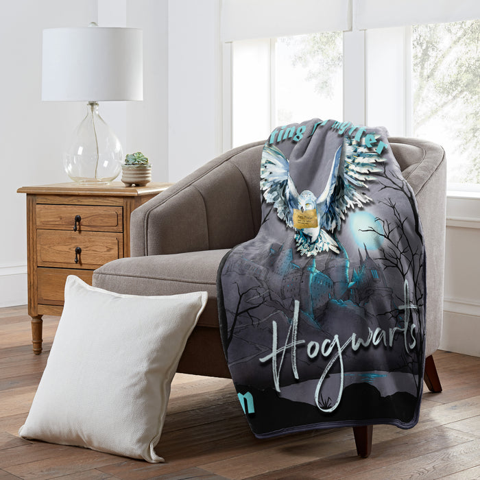 Northwest Harry Potter Letter Silk Touch Sherpa Throw Blanket 50 X 60