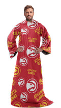 Northwest NBA Atlanta Hawks Toss Silk Touch Comfy Throw with Sleeves 48" x 71"