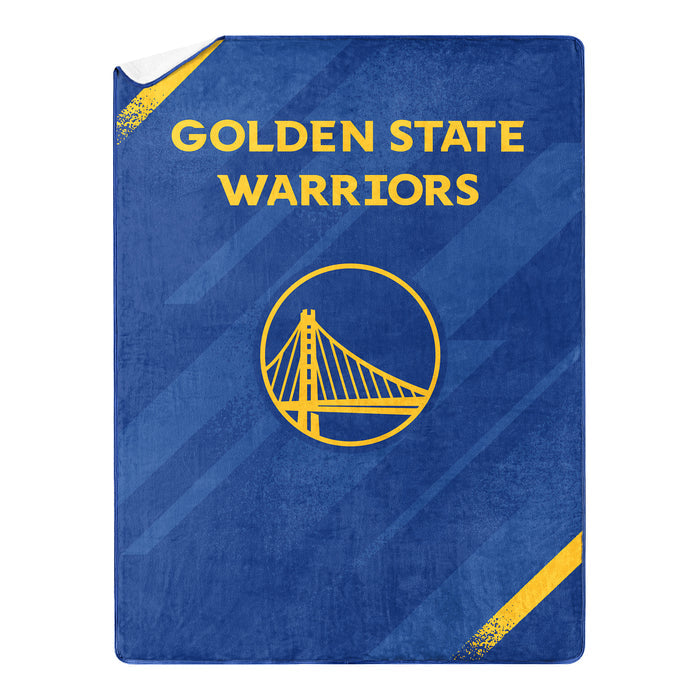 Northwest NBA Golden State Warriors Silk Touch Sherpa Throw Blanket, 60"X80"