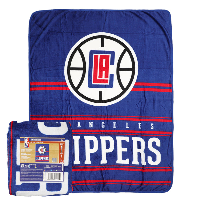Northwest NBA Los Angeles Clippers Dual Vision Silk Touch Throw Blanket, 45"x60"