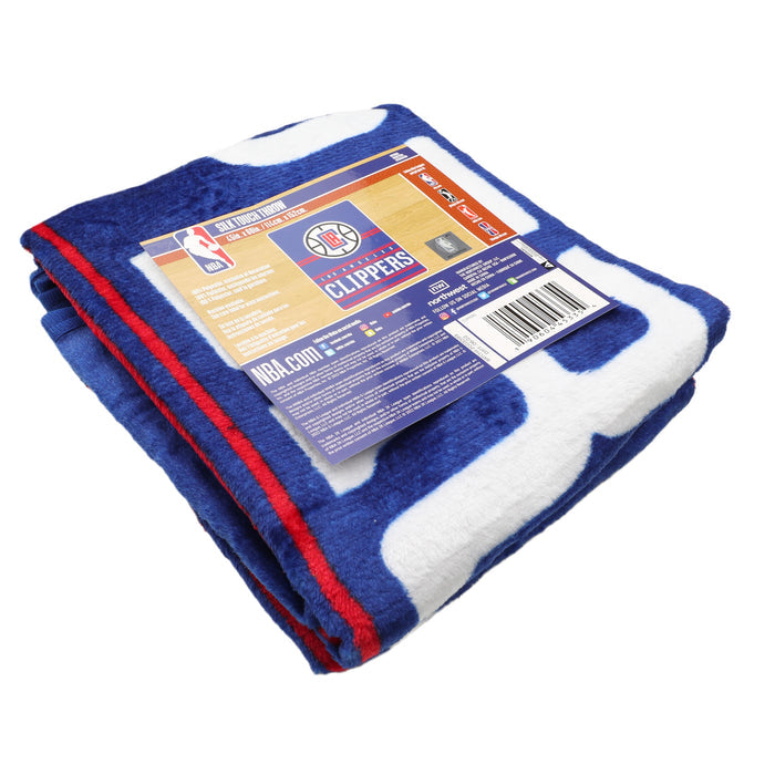 Northwest NBA Los Angeles Clippers Dual Vision Silk Touch Throw Blanket, 45"x60"