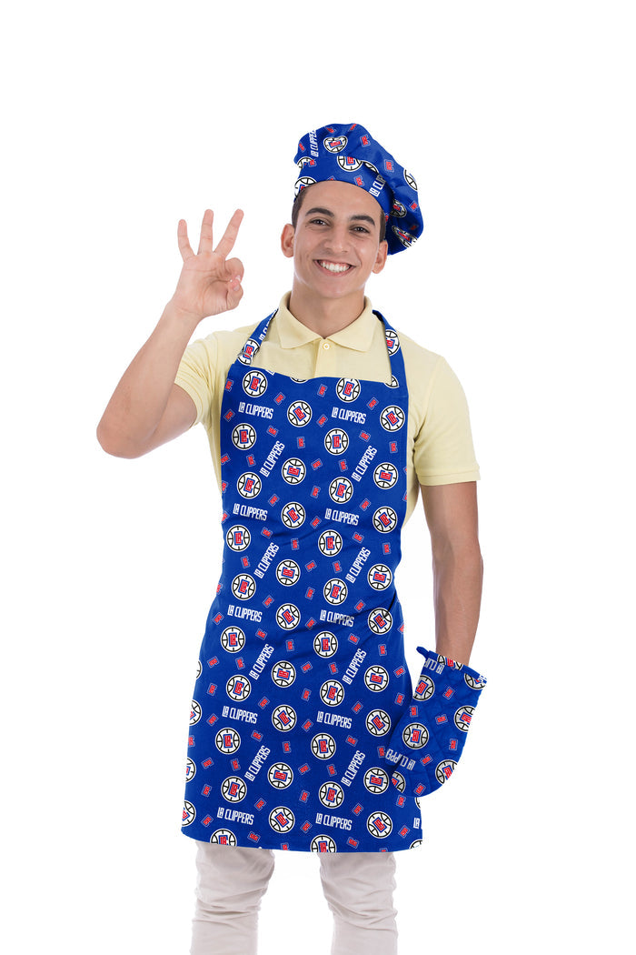 Northwest NBA Los Angeles Clippers Tide Scatter Print 3 Piece Chef Set
