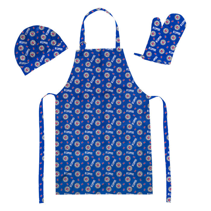 Northwest NBA Los Angeles Clippers Tide Scatter Print 3 Piece Chef Set