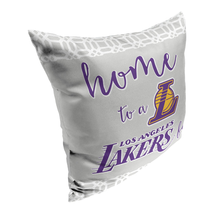 Northwest NBA Los Angeles Lakers Home Fan 2 Piece Throw Pillow Cover, 18x18
