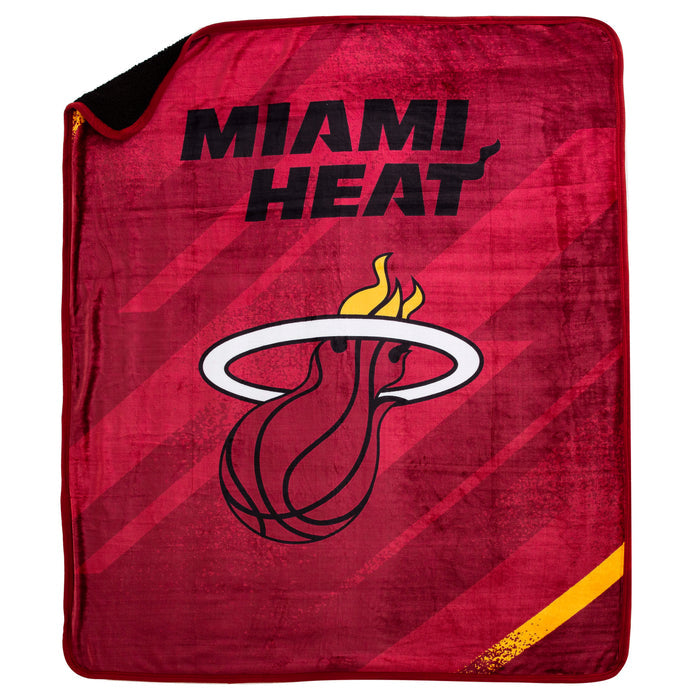 Northwest NBA Miami Heat Velocity Silk Touch Sherpa Throw Blanket, 50" x 60"